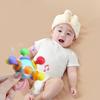 Silicone Hand Grip Ball Rotating Rattle Manhattan Round Ball Rattle Sound Toy  Newborn Gift