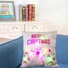 Elegant Cotton Linen Pillow Cover With Led Lights For Charming Christmas Decor