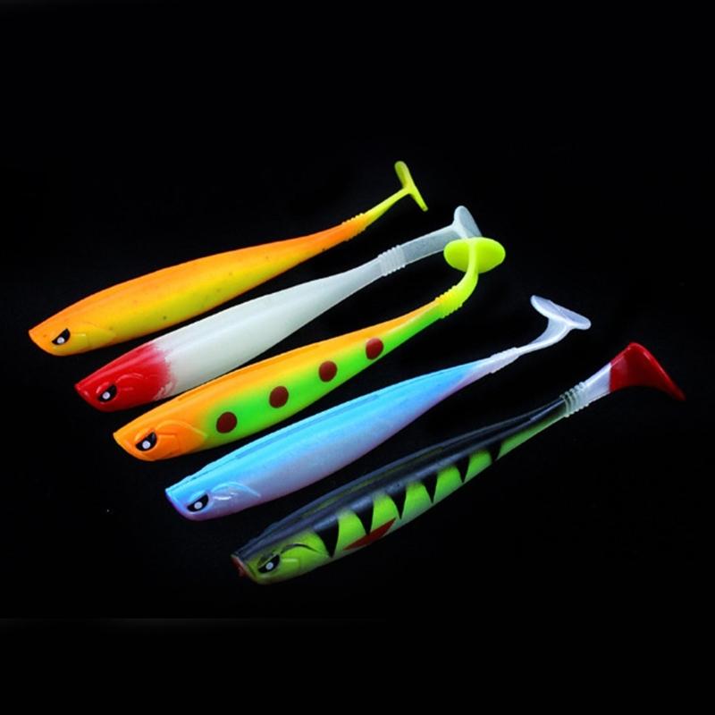 5Pcs 12cm Jig Wobbler Fishing Lures Paddle Tail Soft Swim Fishing Lure Swimbaits Artificial Baits Fishing Accessories