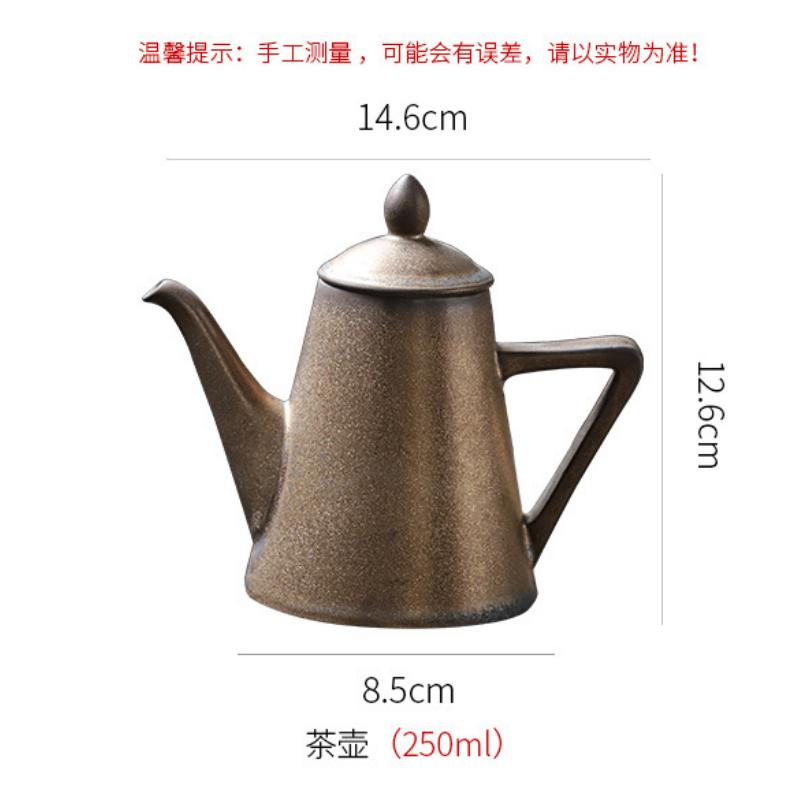 Китайский антикварный большой керамический чайник для заваривания, старинный позолоченный чайный сервиз в стиле кунг-фу, одинарный чайник, старый чайник