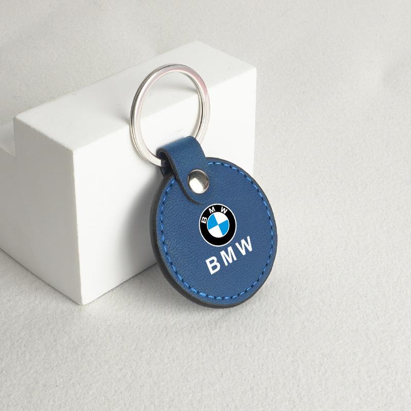 For BMW 1 3 5 7 Series X1 X3 X4 X5 F10 F15 F16 F20 F30 F18 F25 M3 M4 E34 Leather Car Badge Keychain Keyring Key Ring Pendan Gift bzbf85