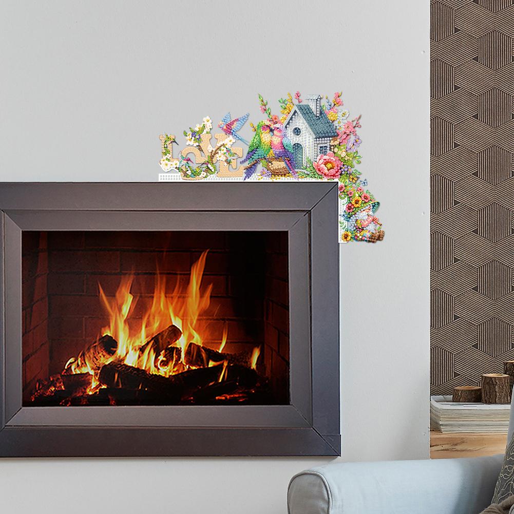 Spring Bee Gnome Diamond Painting Door Corner Sign Diamond Art Door Right Angle Sign 5D DIY Wooden Door Topper for Party Favors