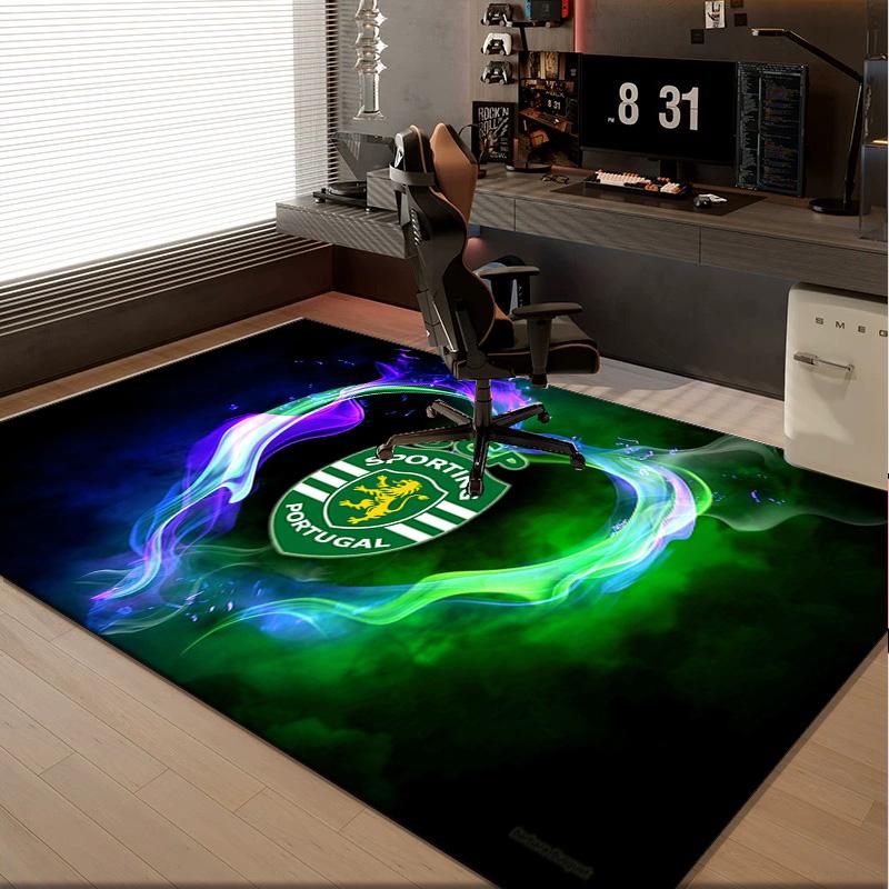 1PC rug Sporting Portugal Crest Carpet, Chair Rug,Area Rug for Office Bedroom living rooms bedroom, Doormat decor Christmas fan gifts