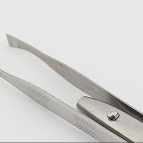 Stainless Eyebrow Eyelash Clip with LED Steel Brow Hair Removal Clamp