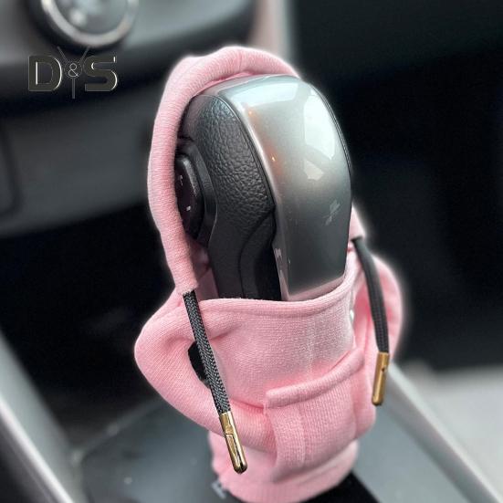 Car Shift Gear Cover Fashion Sweater Hoodie Auto Shift Knob Cover Soft & Comfortable Automotive Gear Shift Knob Protector Car Interior Accessories