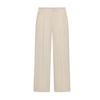Linen Blended round Neck Short Sleeve Suit Outwear 3597998 High Waist Straight-leg Casual Pants 3723998