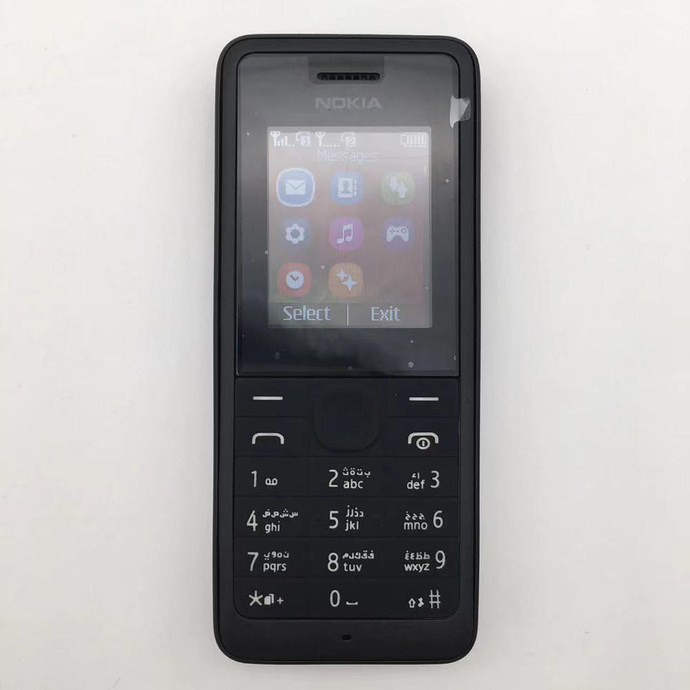 Восстановленный Оригинальный Nokia 107 Dual SIM GSM 900 / 1800 Мобильный телефон с 2 SIM