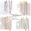 4Pcs Faux Pearl Hair Clips Set Pins Non-slip Barrette Women Girls Hairpin Headwear Type 1