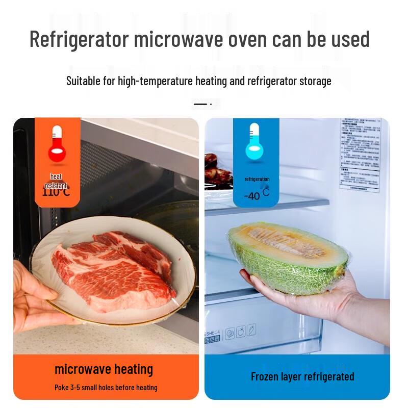 Miaojie PE Cling Film - 3 Rolls Microwave Safe