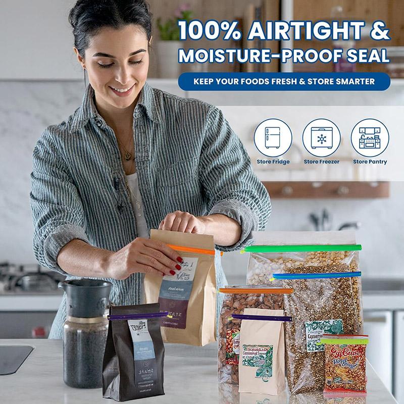 5/10pcs Food Sealing Clips Snack Bag Sealer Reusable Closure Sticks Kitchen Fresh Keeping Clamp Rod Food Saver Storege Organizer 2
