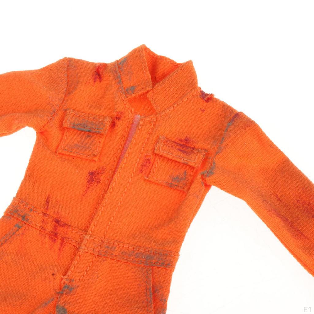 1/12 Scale Male Doll Outfit Jumpsuit for Action Figures and Collectibles