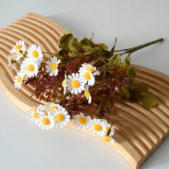 5 Stems Artificial Flowers UV Resistant Fake Wildflowers Faux Floral Arrangements for Wedding Indoor Ourdoor Home Garden Decoration