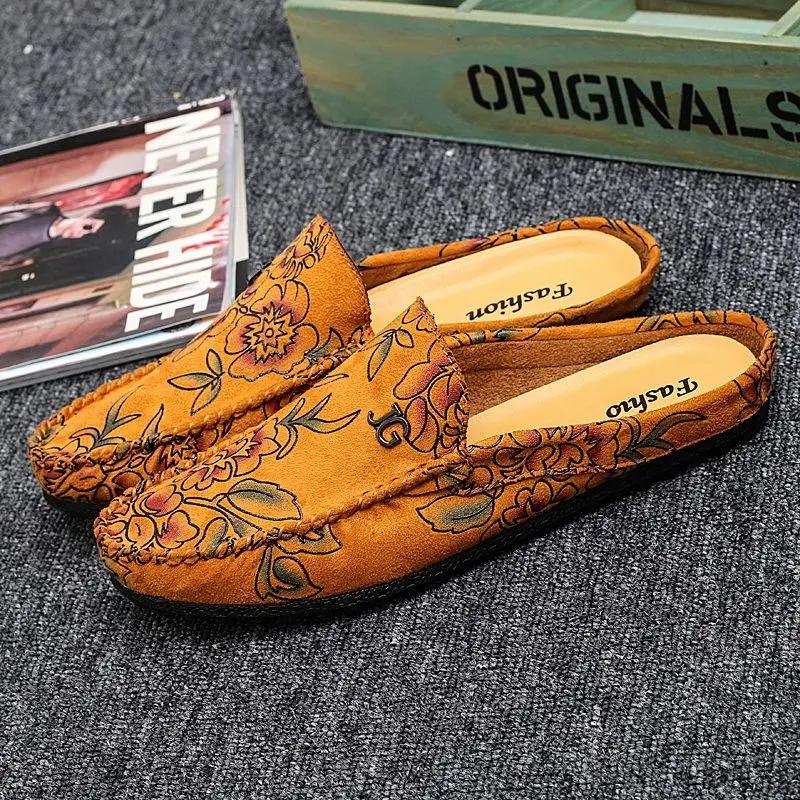 Тапочки для мужчин 2024 года, модные мюли, летние полусандалии, мужские, низкие цены, для взрослых, элегантные, высокого качества, дизайнерские, роскошные, стильные, веселые