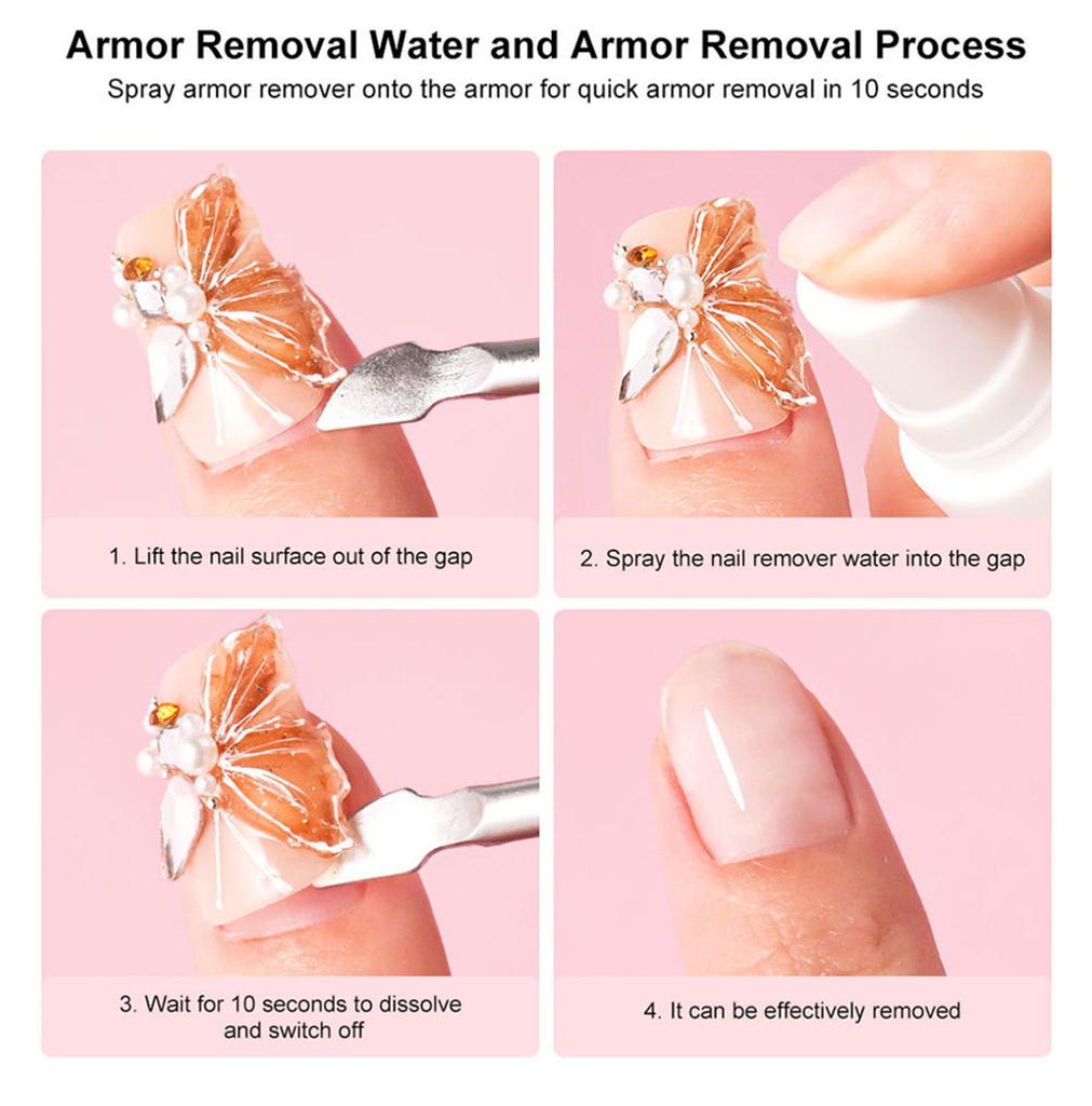 Press Nail Remover, 60ml Glue Remove Off For False Nails, Nail Glue Remover, Easy Remove Quick Solid Glue Remover
