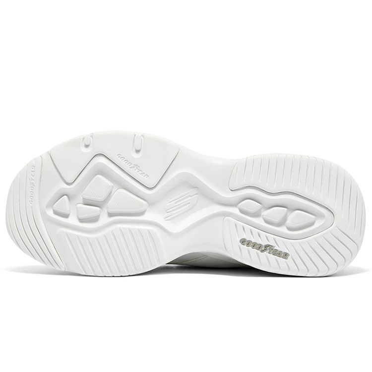 Skechers DLites 4.0 Ткань Синтетическая кожа Удобные Амортизация Низкие Папины кроссовки Женская кроссовка Белый 149492-WGY