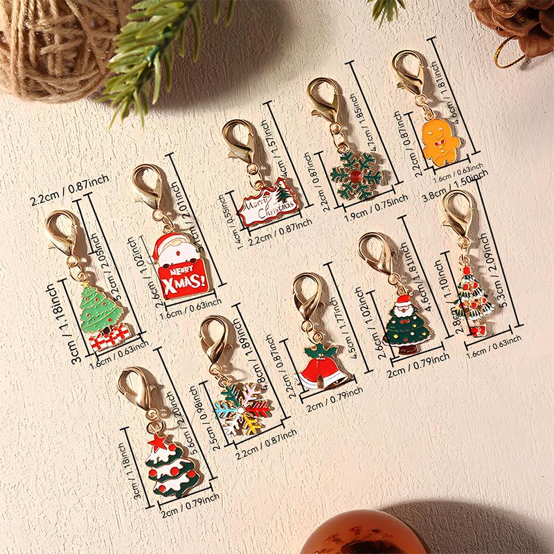 1 шт. Эмалированная декоративная клипса для рюкзака для ключей, для вечеринки, из сплава, подвески для сумки, рождественский брелок, подарки, кошелек для хранения, эстетика