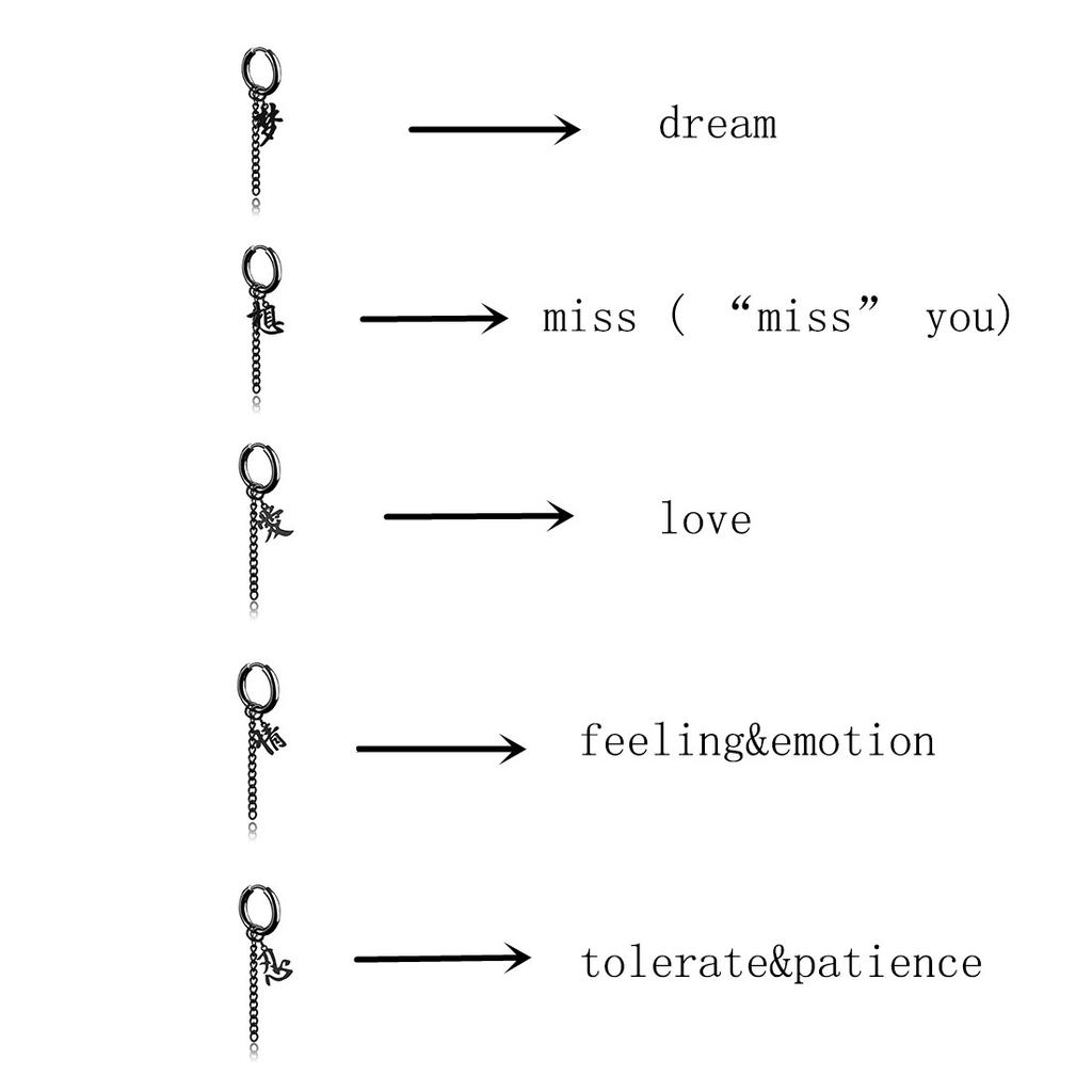 2pcs Unisex Stainless Steel Punk Man Black Drop Earrings Geometry Triangle Star Cross Fish Love Feather Party Multiple Gothic