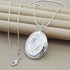 Christmas Gift Sterling Photo Frame Pendant Necklace Female Charm Jewelry Necklace Top Quality