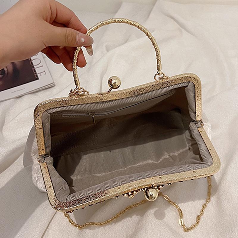 Дизайнерские женские сумки и кошельки с красной розой на цепочке, свадебные сумки-клатчи с цветами, бисером, кисточками, металлическими зажимами для переноски через плечо