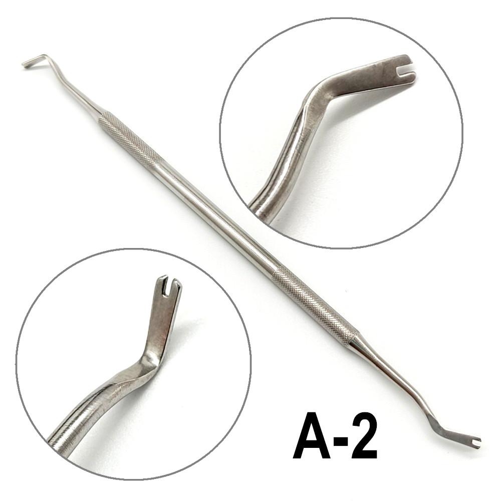 Стоматологический ортодонтический двусторонний лигатурный директор, изогнутый скейлер, тонкий узкий стоматологический инструмент, инструмент