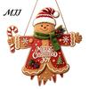 Рождественские украшения на окно, деревянный рождественский подвесной кулон, мультяшная табличка «Добро пожаловать» для входной двери, зимний декор для дома на стену с милым снеговиком/медведем/пингвином