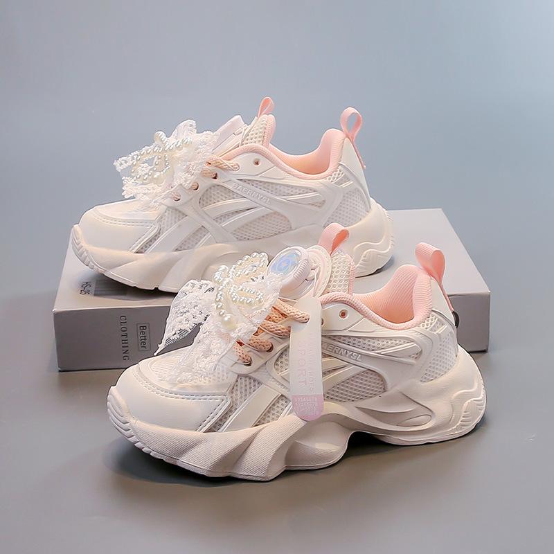 Детская спортивная обувь обувь для мальчиков осень 2025 новая для девочек для больших детей легкая белая обувь модная трендовая папа