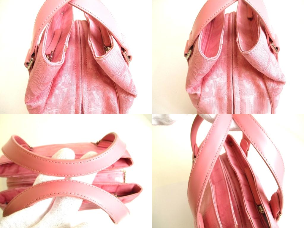 Authentic CHANEL New Travel Pink Nylon Leather Hand Bag Mini Boston Bag #a989  Refurbished