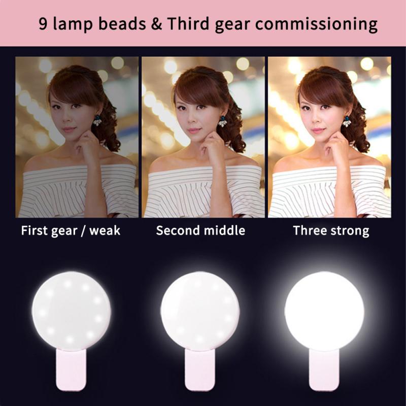 Mini Selfie Lights Mobile Phone Lens Portable Selfie Ring Light Clip Led Selfie Lamp