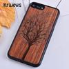 Мягкий чехол для телефона Krajews из натурального бамбукового дерева для iPhone 14 5 6s 7 8 plus X XR XS 11 12 13 pro max Samsung S21 S22ultra Plus