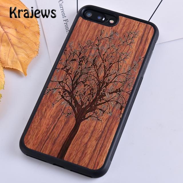 Мягкий чехол для телефона Krajews из натурального бамбукового дерева для iPhone 14 5 6s 7 8 plus X XR XS 11 12 13 pro max Samsung S21 S22ultra Plus