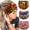 Fashion Cotton Stretch Headband African Pattern Print Twist Style Elastic Hair Band Wide Hairbands Bandana Turban Knot Headwrap