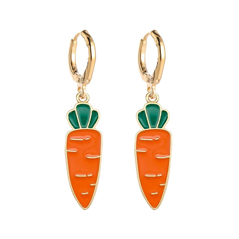 1 пара серег с фруктами, лимоном и клубникой, милые аксессуары для сережек из сплава с масляными каплями в фруктовом стиле