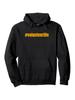Casual #volunteerlife Graphic Hoodie - Black Pullover with Orange "Volunteer" Print