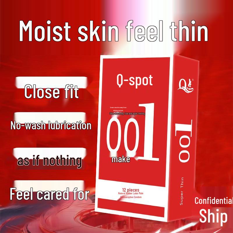 Q Point 369 Large Particle Thickened Desensitizing Condoms - Long-Lasting Delay for Men’s Safety by John Super Bird