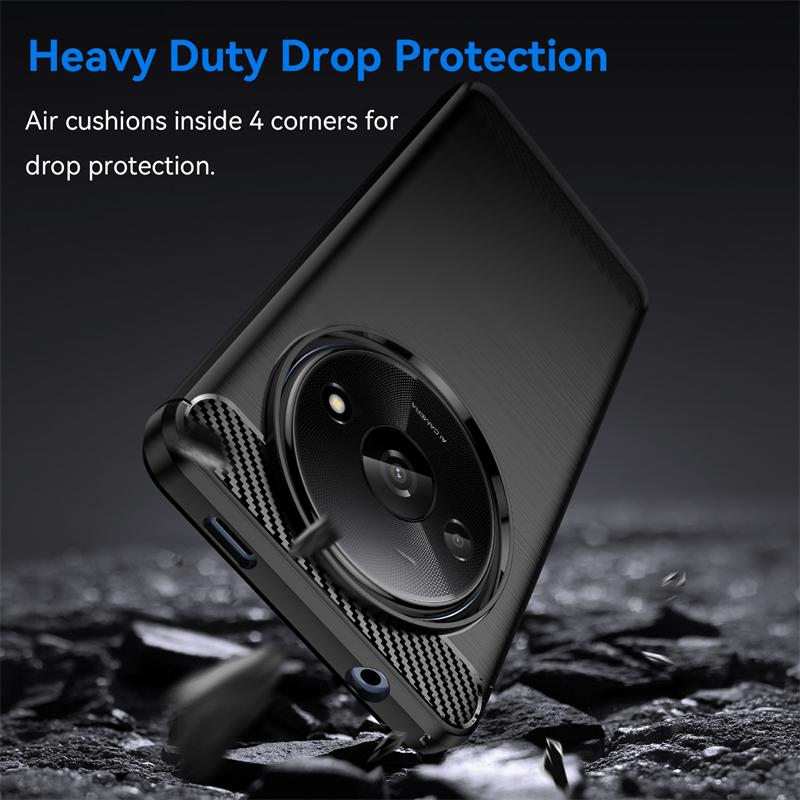 Для Чехол Xiaomi Redmi A3 Чехол Redmi A3 Capas Противоударный Броня Бампер для Телефона Задняя Крышка ТПУ Мягкий Чехол из Углеродного Волокна Redmi A3 A 3 Fundas