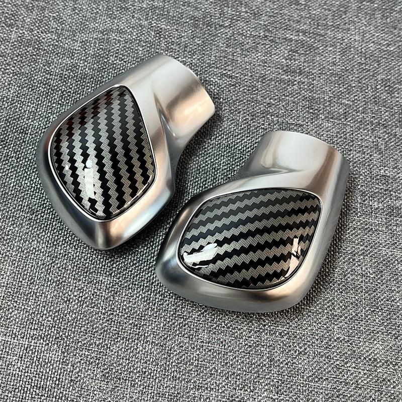 Хромированный матовый с кожаной ручкой переключения передач, боковая крышка, эмблема DSG для VW Golf 6 7 R GTI Passat B7 B8 CC R20 Jetta