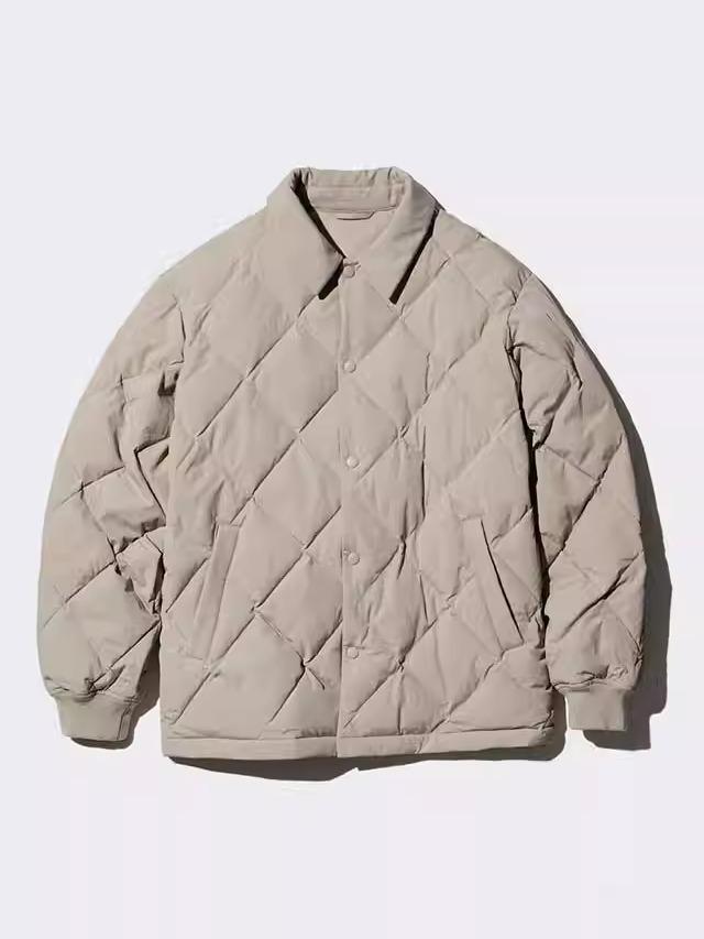 Men's Diamond Quilted Cotton Jacket - New 2026 Autumn/Winter Style