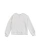 White Split Neck Quilted Long Sleeve Top