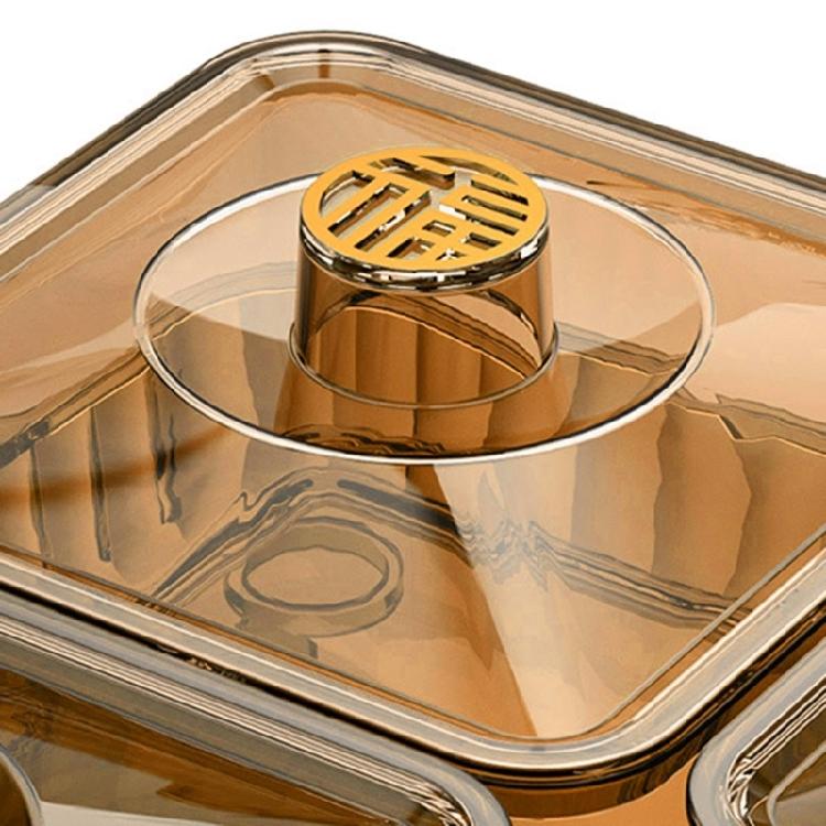 Nonslip Divided Snacks Fruit Tray With Lid Snacks Fruit Tray Removable Snacks Platter Candy Storage Box Easy to Use