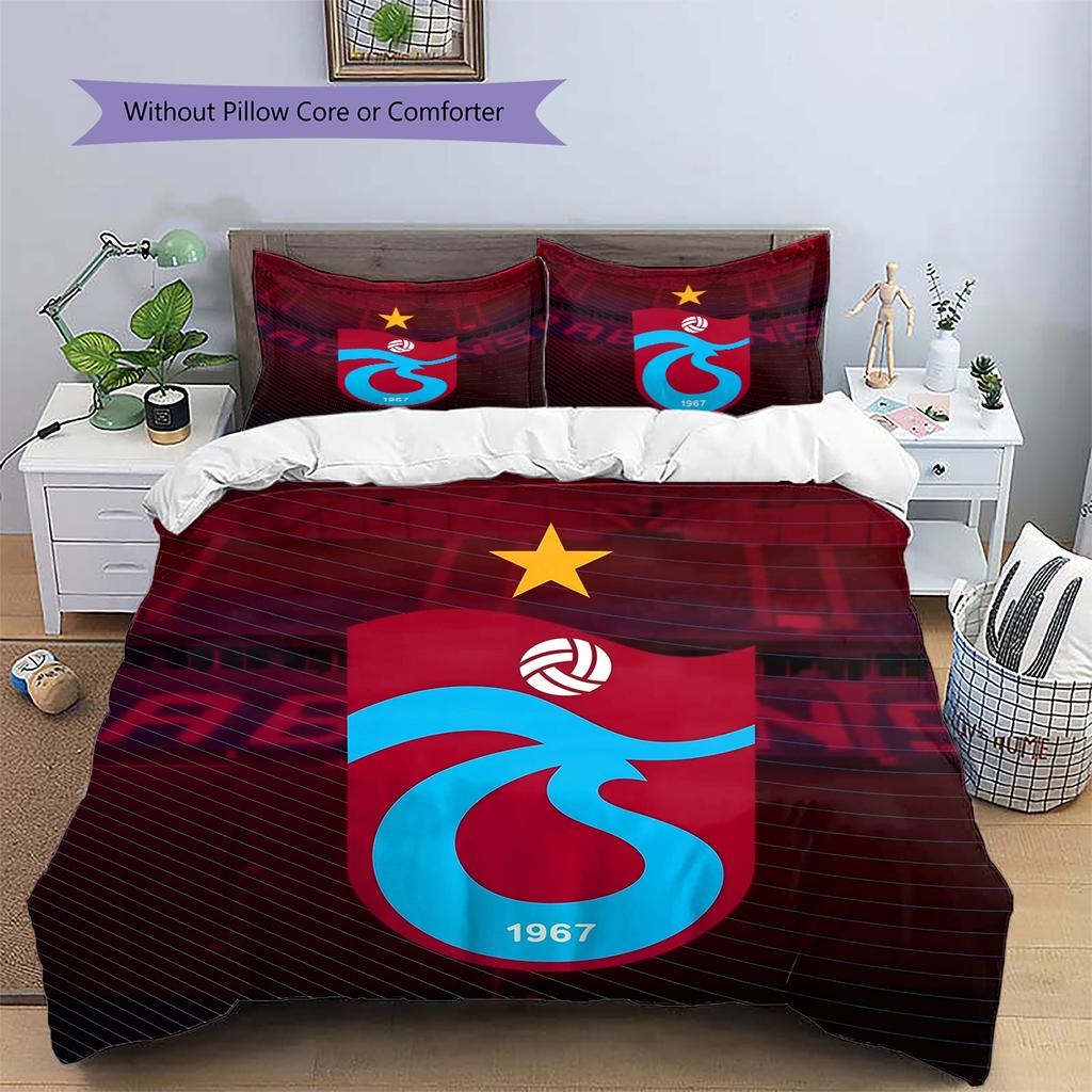 Trabzonspor Pattern Bedding Home Decoration Birthday & Festival Gift (1 * duvet cover + 2 * pillowcase, without core)