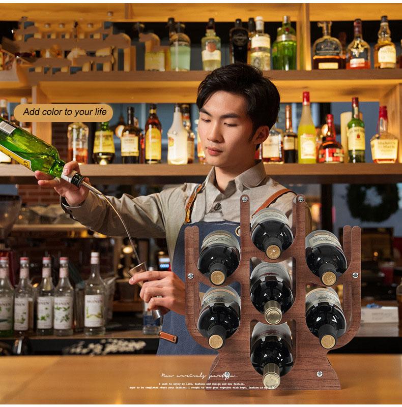 Creative Wine Rack Wood Shelf Wine Holder Shelves For Cabinet Storage Wine Bottle Holder Home Decor