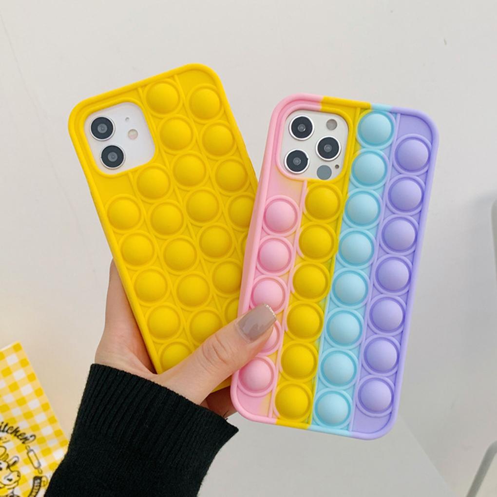 Цветной для 12 Pro Fidget Радужный Силиконовый Мягкий Чехол Чехол для Телефона Новый