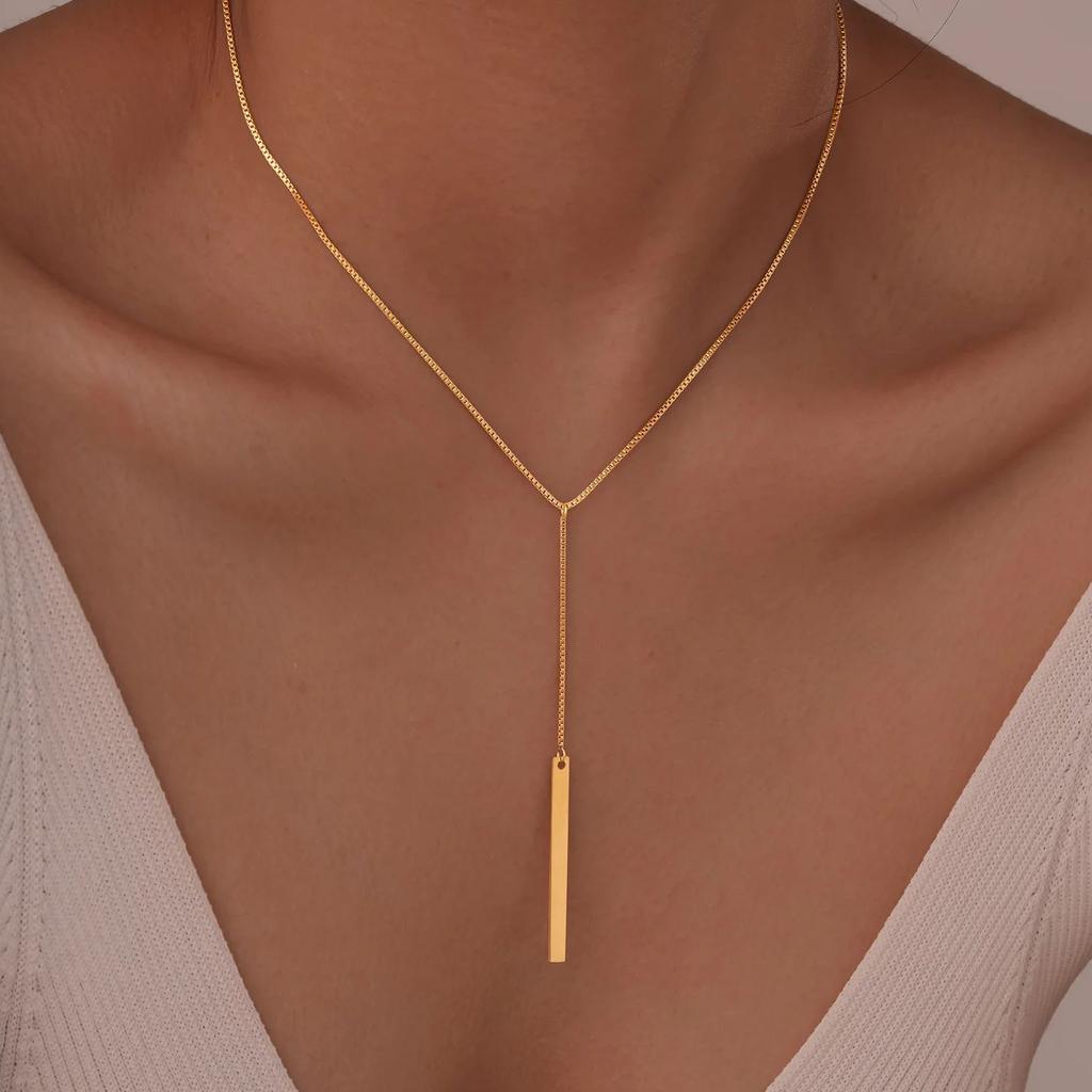 Прямоугольные длинные necklaces с кисточками для женщин, золотистого цвета, модные, простые, цепочки для ключиц, дизайнерские necklaces, украшения, Collares