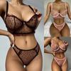 Ladies Sexy Lingerie Set Embroidered Love Lace Underwear Set