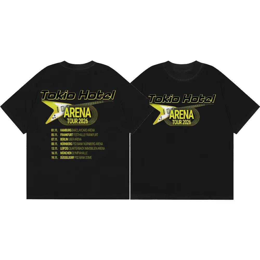 Rock Band Tokio Hotel Arena Tour 2026 TShirt Unisex Unisex Fashion Vintage Short Sleeve TShirts Summer Casual T Shirt