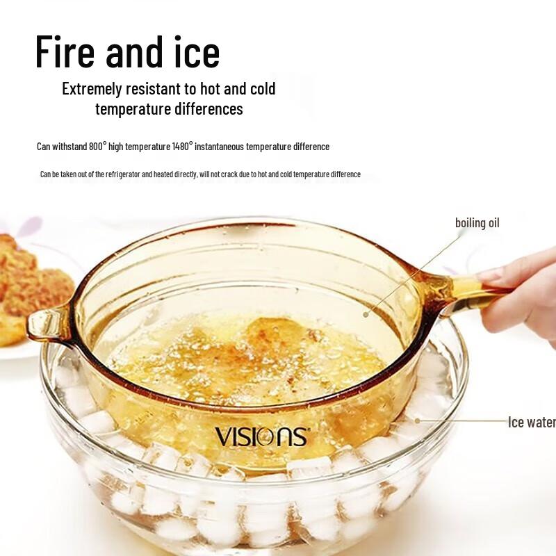 Corning VISIONS High-Temperature Amber Glass Soup Pot with Steamer