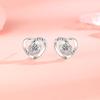 Eternal Heart Love Stud Earrings Women's Simple Small Exquisite Earrings Fashion Temperament Ear Jewelry