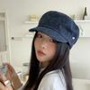Шляпа-берет художника в британском стиле с плоским козырьком, восьмиугольная шляпа в стиле Y2k, корейский джинсовый берет, стритвир