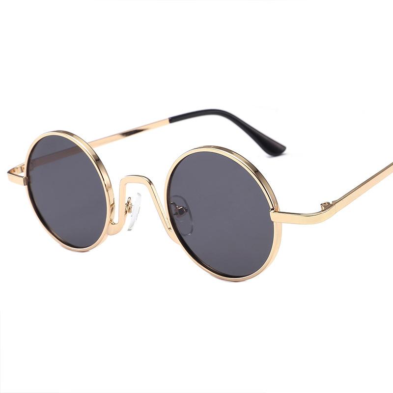 Vintage Stylish Sun Glasses For Men Round Shape Hip Hop Anti-Glare Ladies Sunglasses Fashion Trendy Outdoor Sunglass