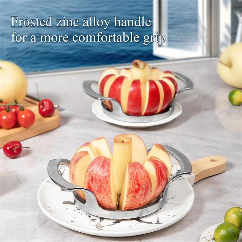 Apple Slicer Stainless Steel Pear Fruit Corer Slicer with 8 Sharp Blades 1/2pcs Fruit Cutter Divider Pitter Kitchen Essential